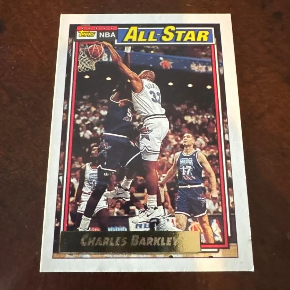 Vintage Charles Barkley 1992 Topps Gold All Star card